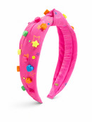 Neon Charms Headband - Hot Pink