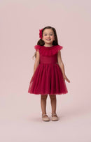 Red Tulled Dress