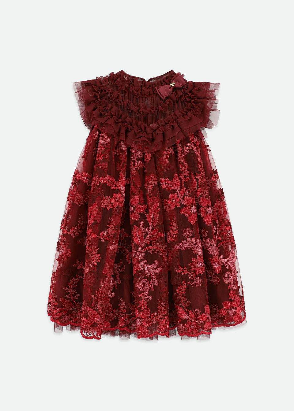 Dominique Burgundy Dress