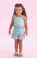 Light Blue Flowered Set