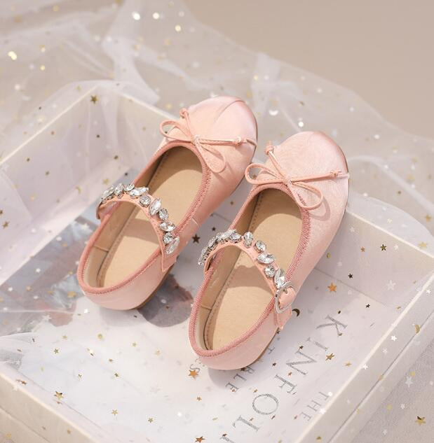 Pearled Ballerinas - Pink