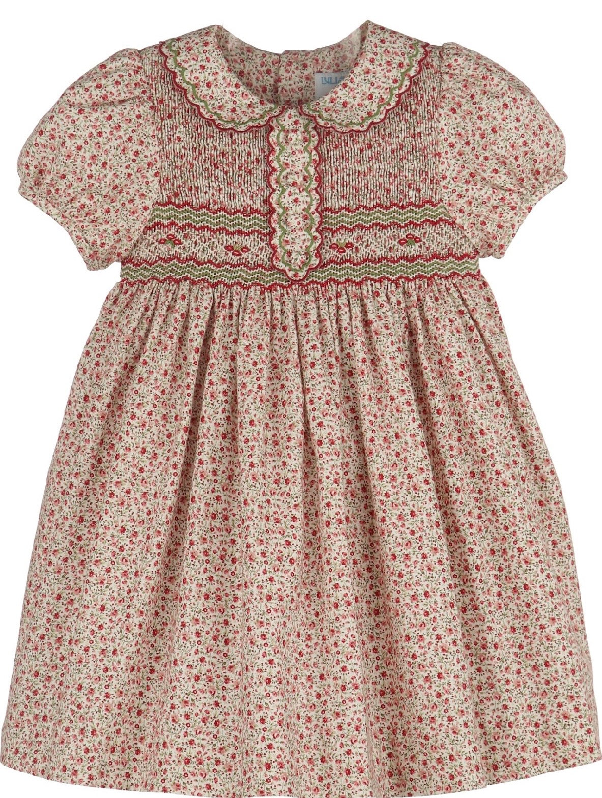 Mulberry Floral Smock Dress, Red