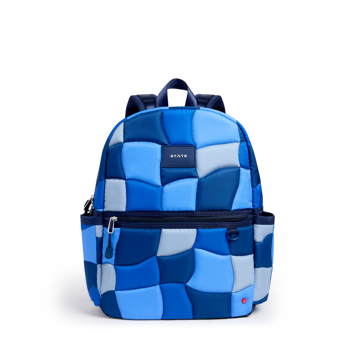 Kane Double Pocket Backpack Blue Puffer Check