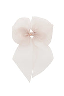 Oversized Organza Bow Clip - Vanilla