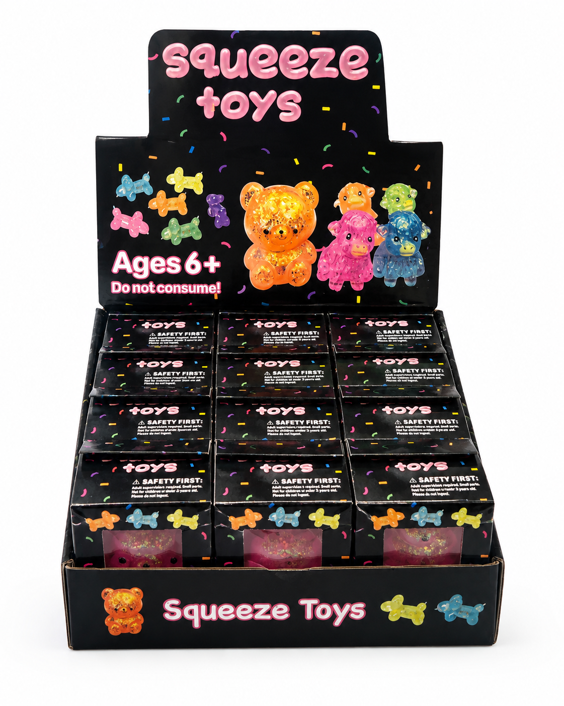 Squeeze Toys Glitter Gummy Bear