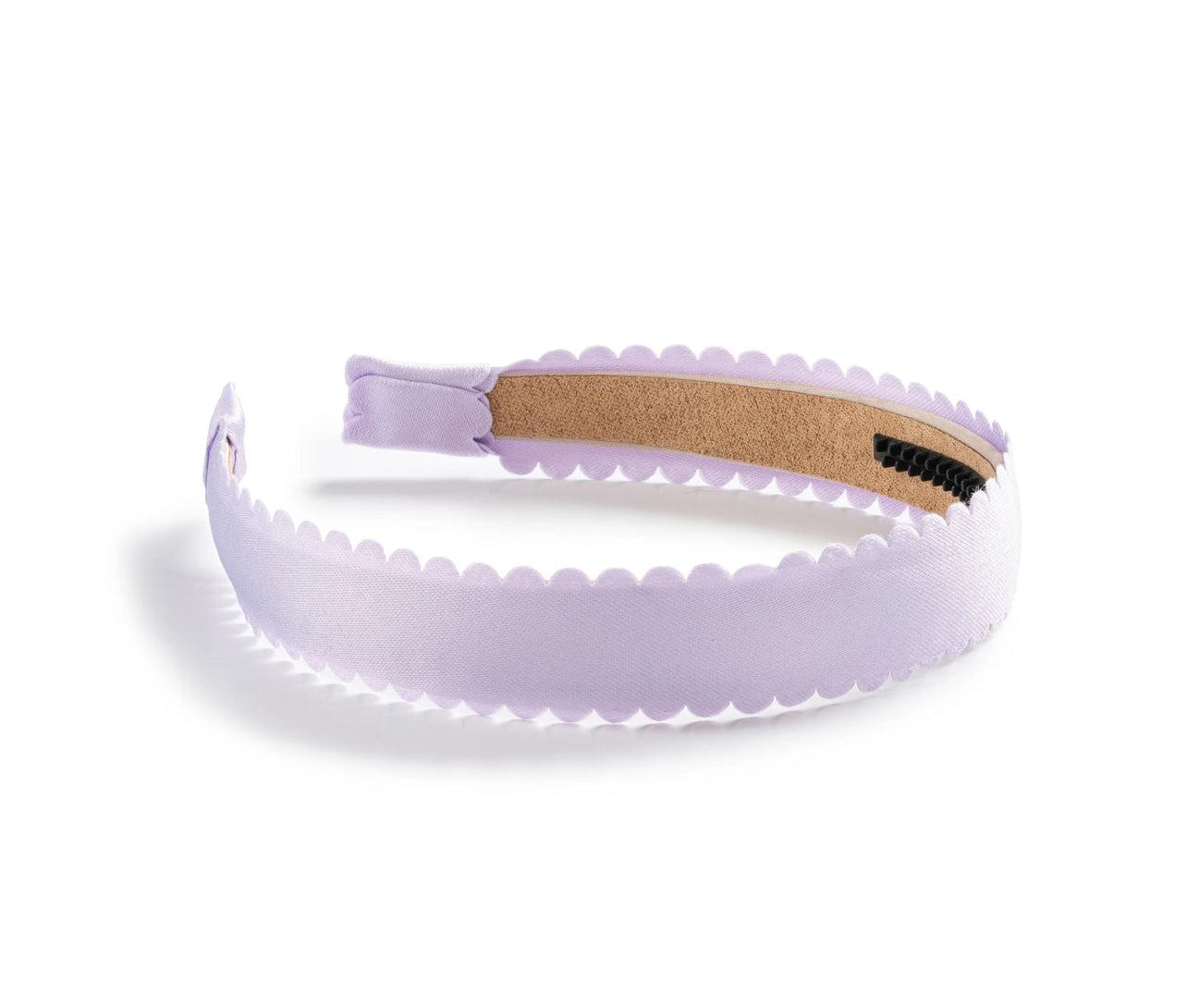 Gumdrop Scalloped Satin Headband - Lavanda