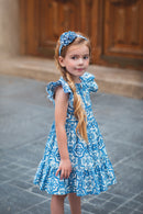 Beautiful baby in blue dress II