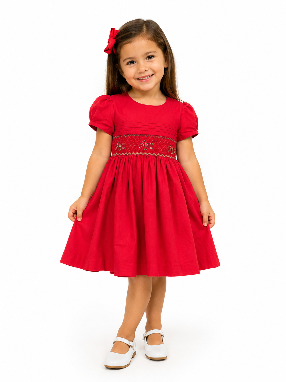 Red Mini Flowers Dress