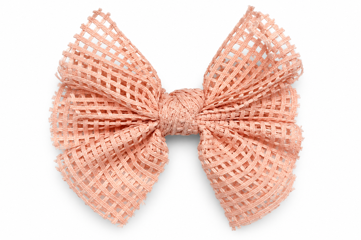 Peach Woven Bow