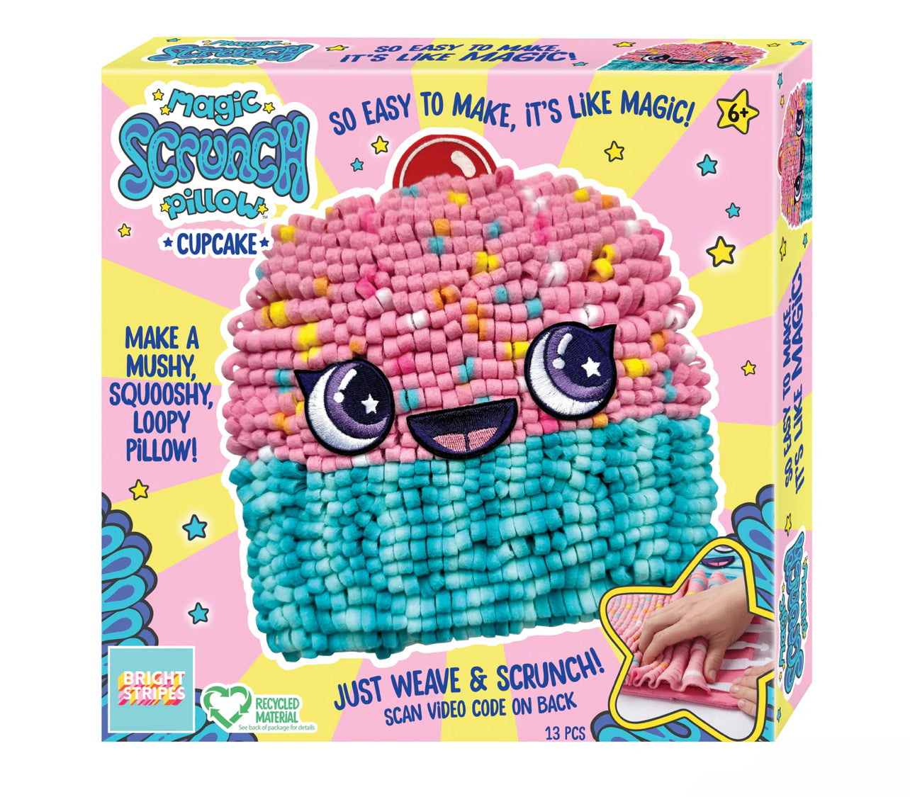 Magic Scrunch Pillow: Cupcake