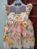 White & Yellow Flowers Dress