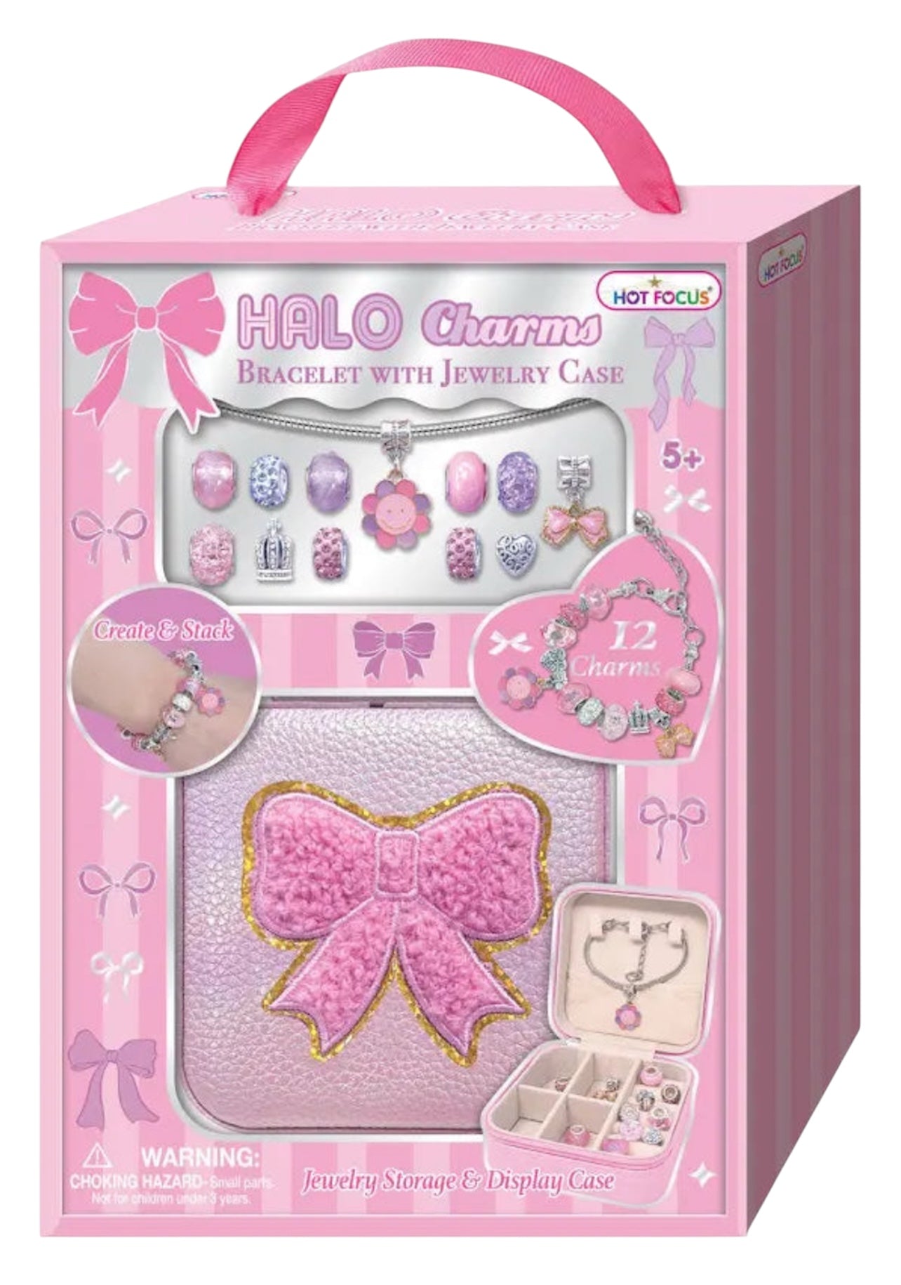 Halo Charms Bracelet With Jewelry Case