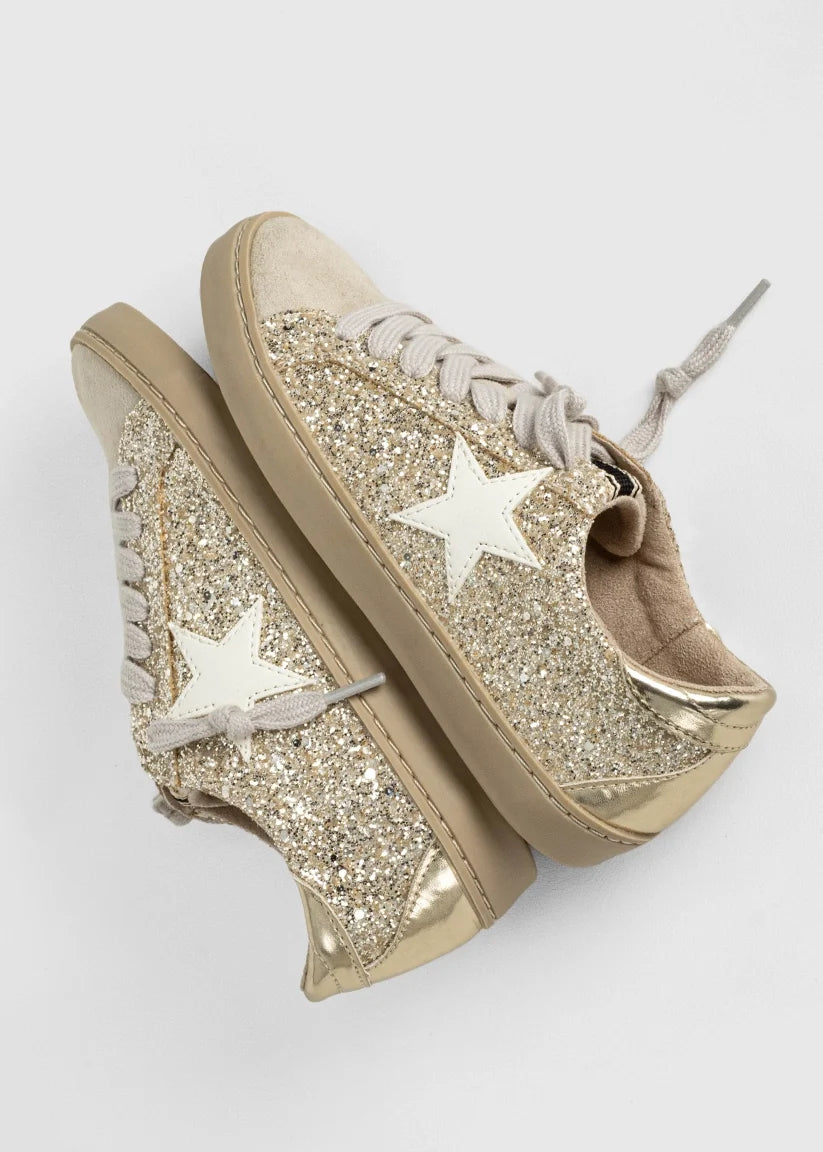 Paula Mini Sneakers - Golden Glitter