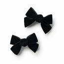 Rosette Velvet Double Clip Set Black