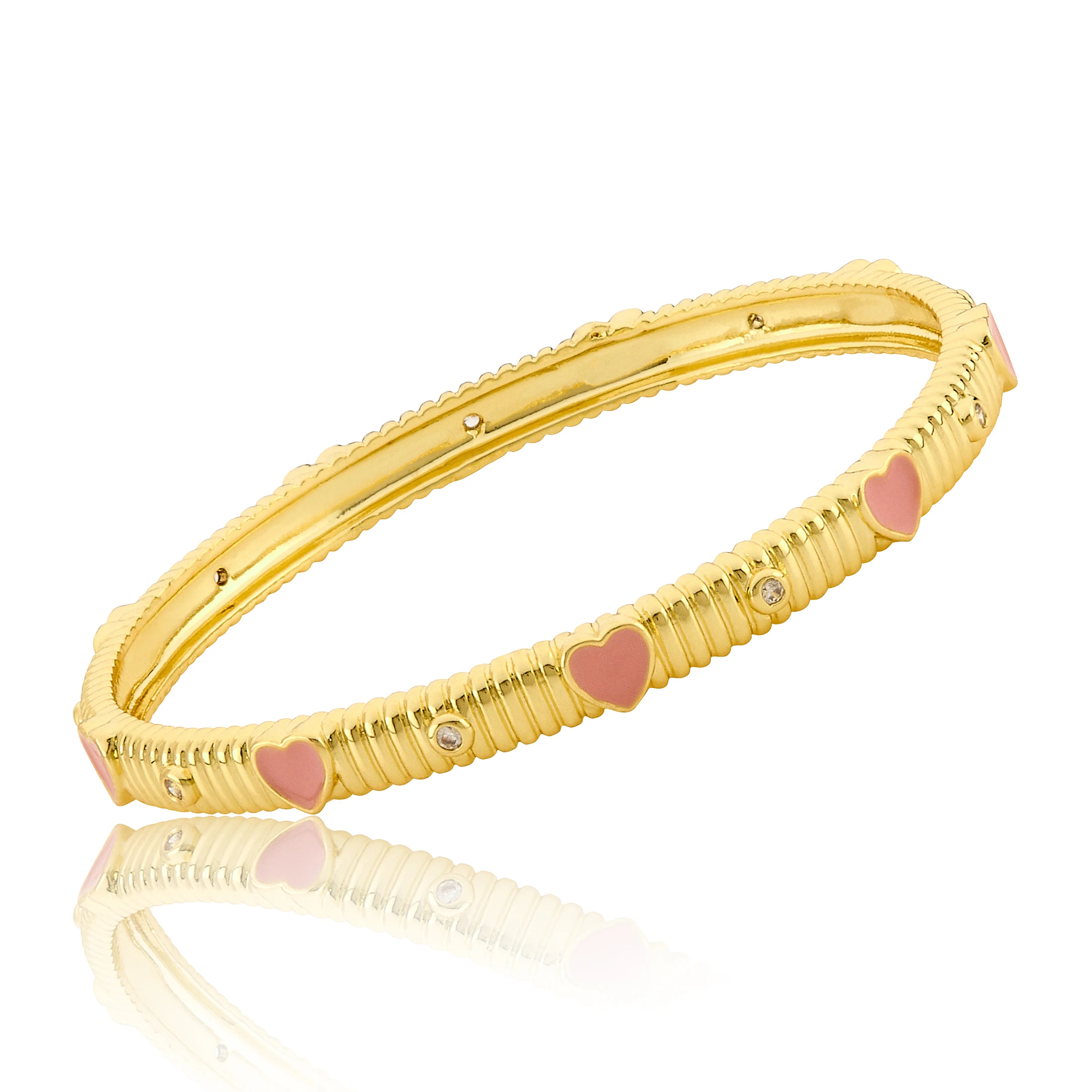 Pink Hearts Bangle
