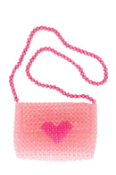 Beaded Bag - Pink Heart