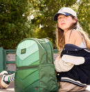 Olive Chevron Double Pocket Backpack