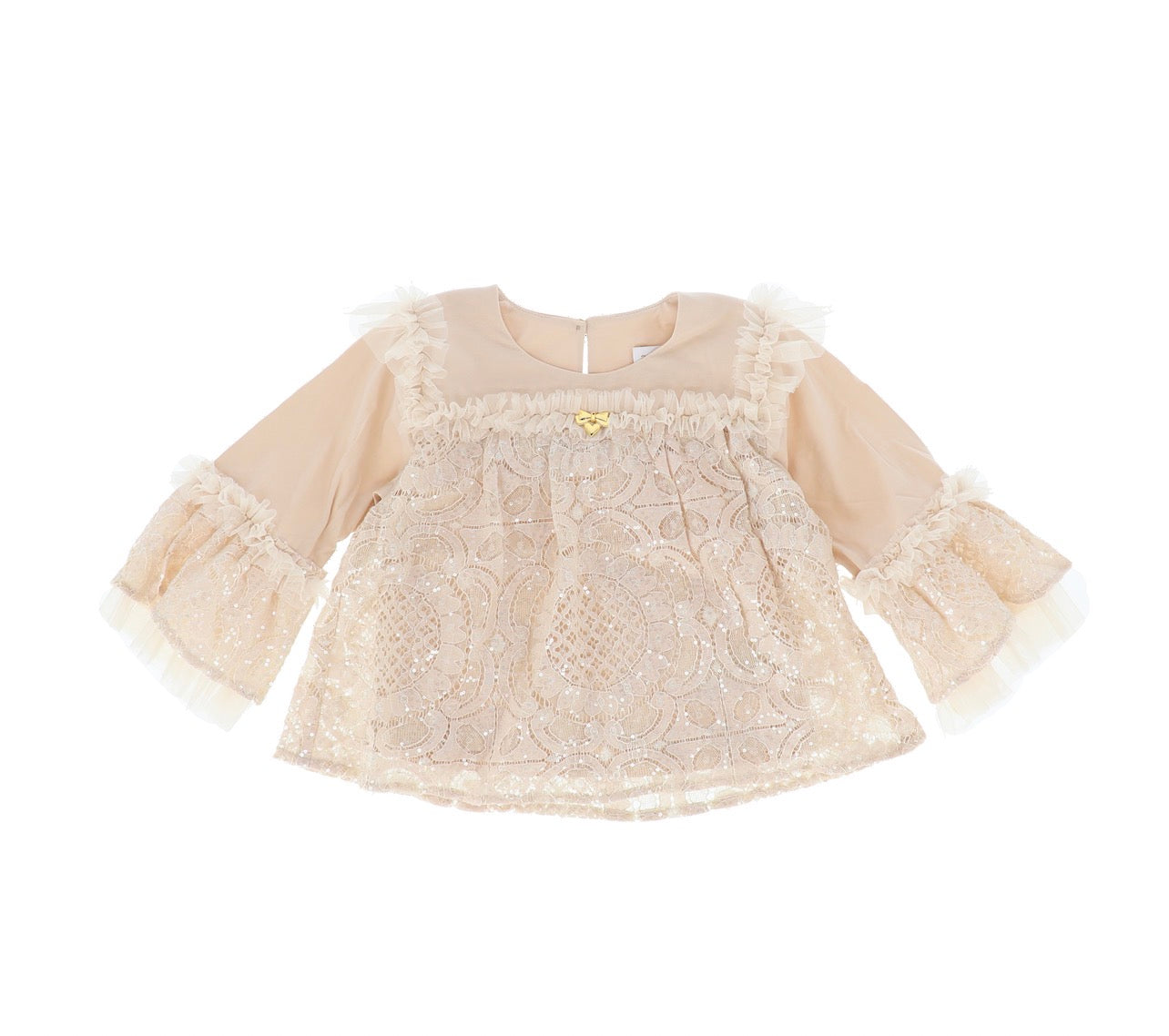 Lulu Sequin Lace Set - Biscuit