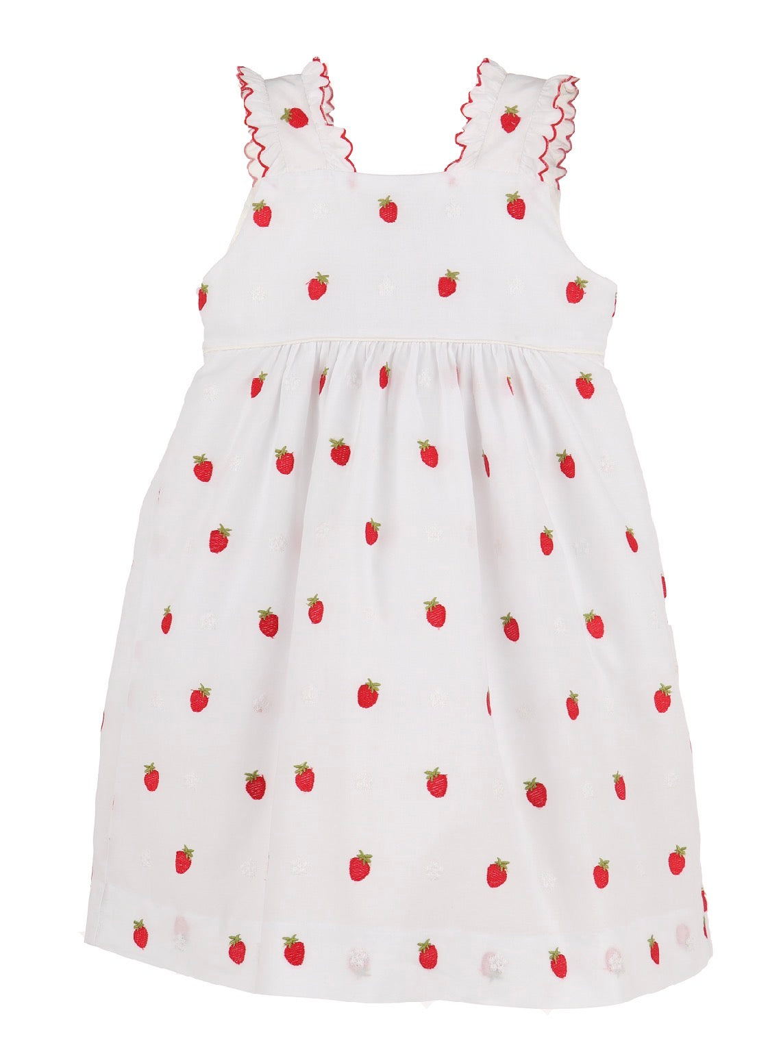 Embroidered Strawberry Dress