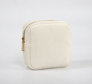 Small Ivory Textured Pouch