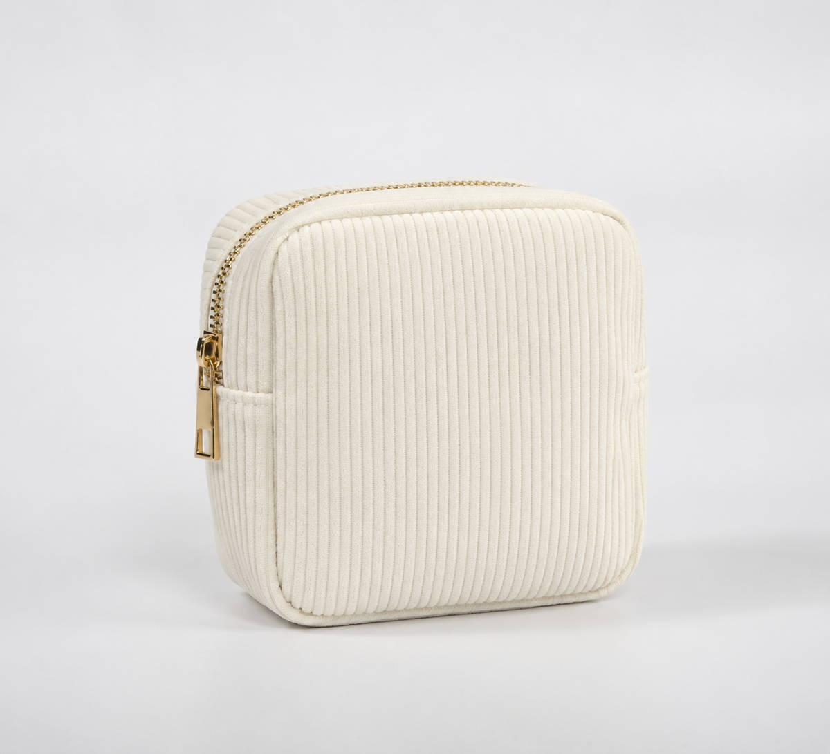 Small Ivory Textured Pouch