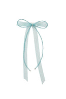 Dainty Fairy Beaded Bow - Light Blue