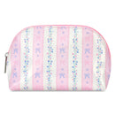 Floral Stripes Oval Cosmetic