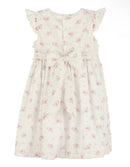 Swiss Floral Flutter Dress - Pink