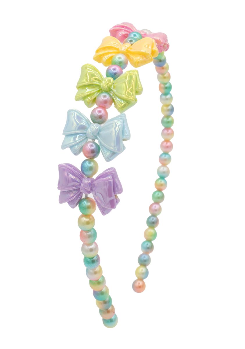Five Bow Thin Headband - Multicolor
