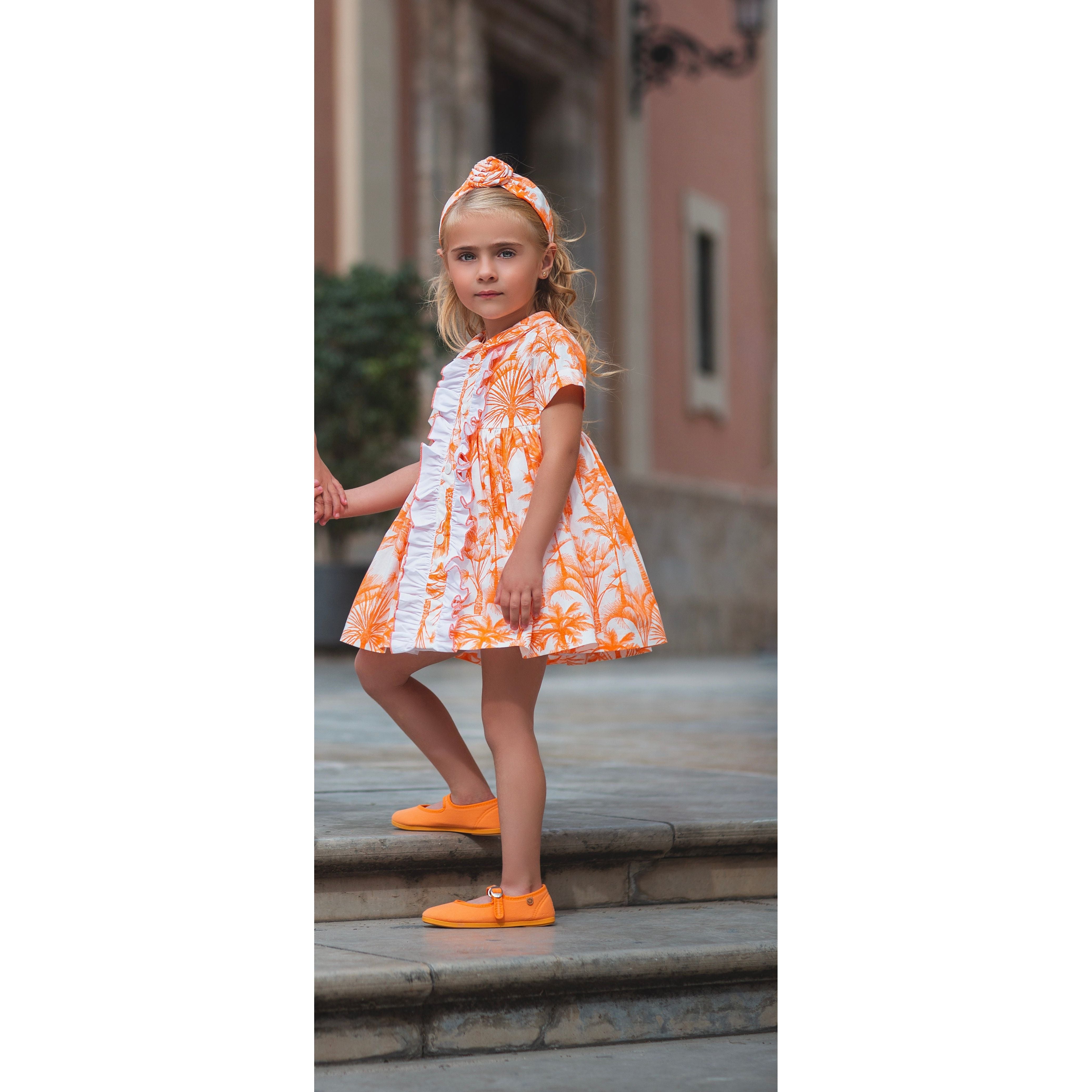 Amazing orange patterned dress