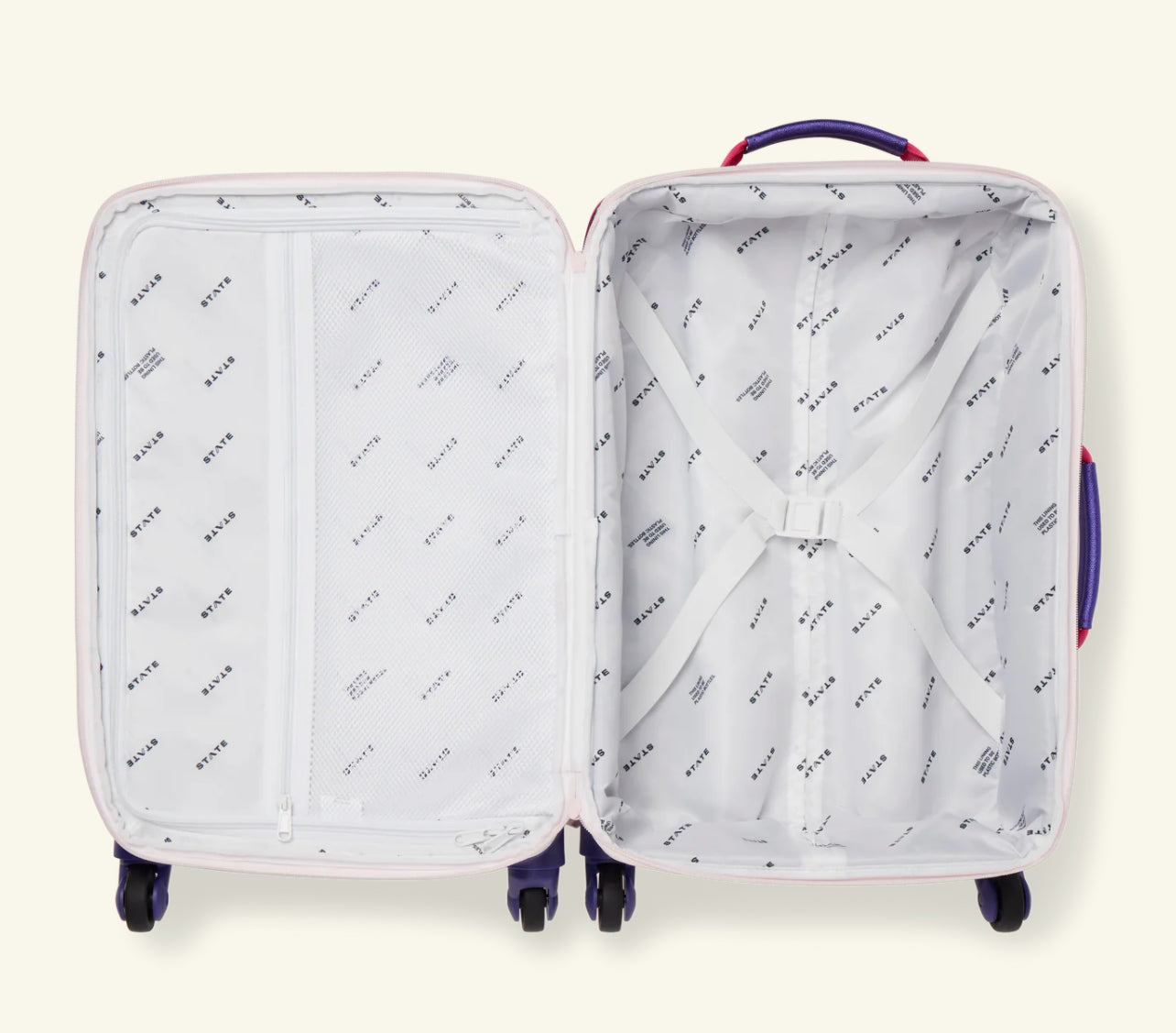 Logan Carry-On Suitcase Hot Pink/Purple