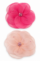 Dusty Rose Floral Lace Bow