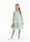 Aqua Tulle Dress