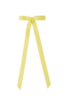 Matilda Satin Long Tail Bow - Yellow