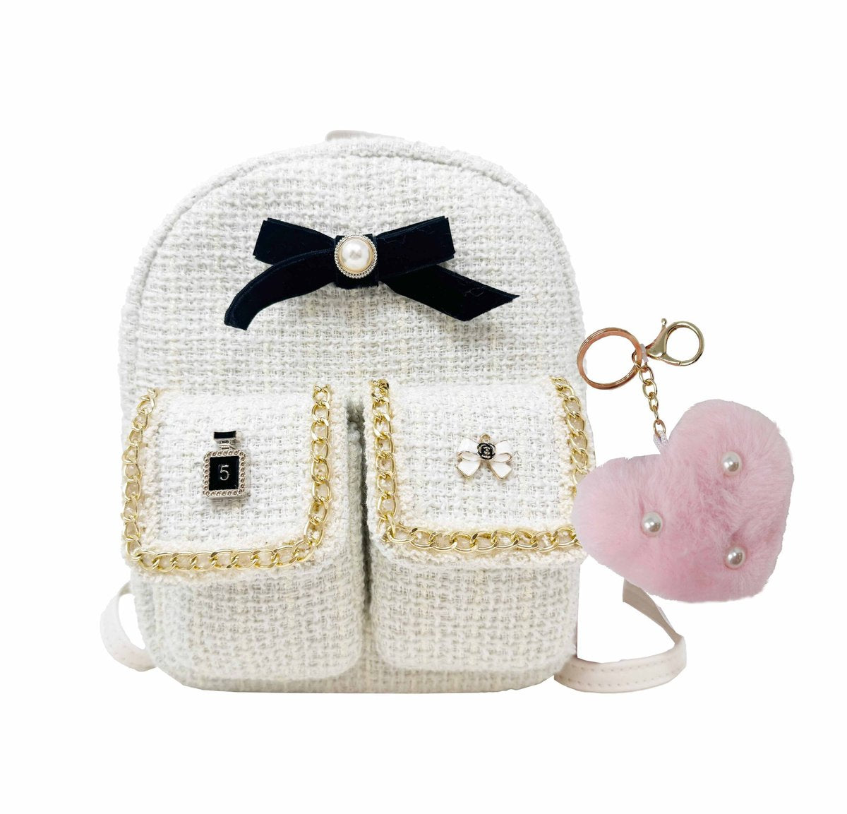 Stylish Mini Backpack - White