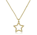 Gold Plated Rope Star Necklace - Star