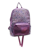 Metallic Star Purple Backpack