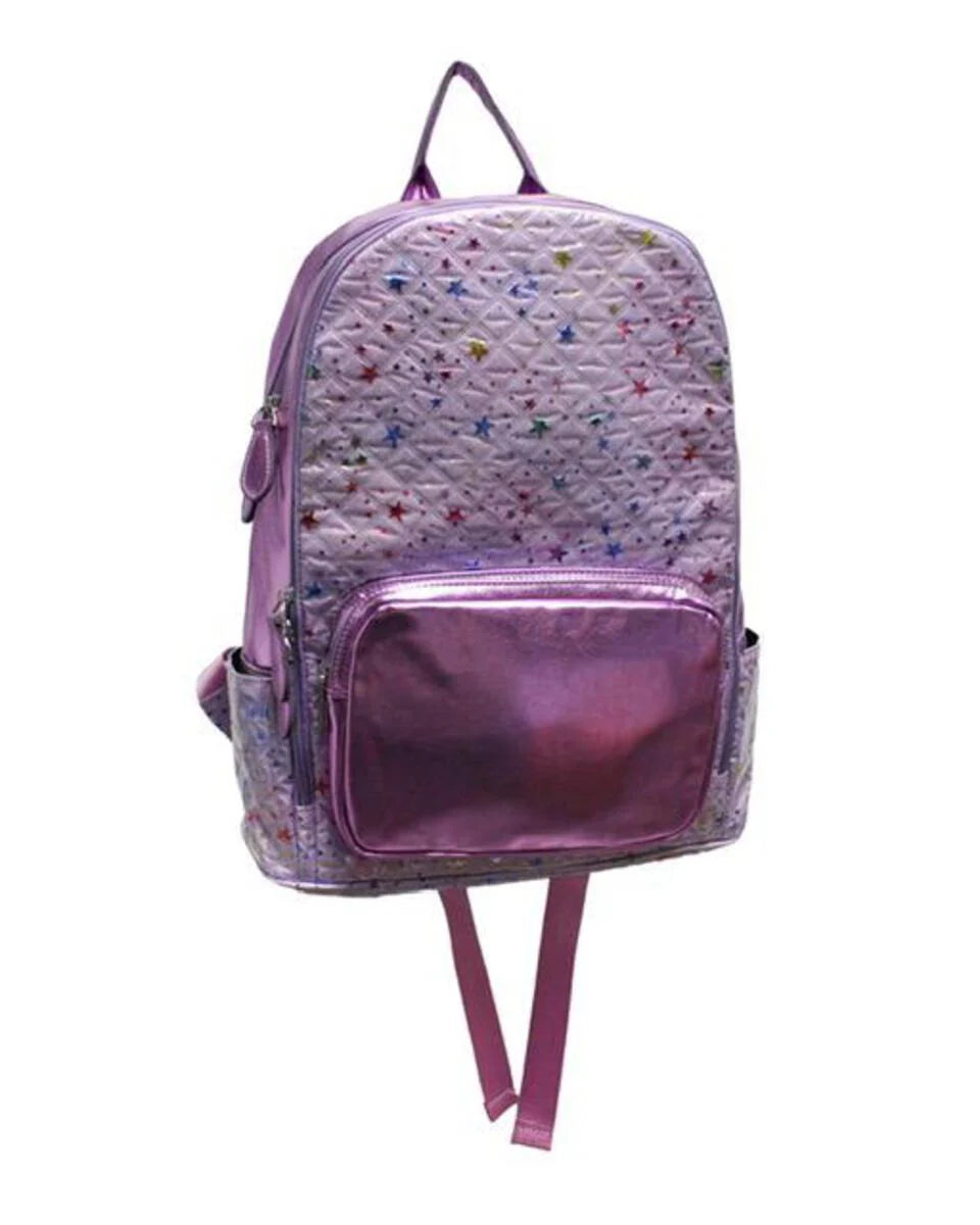 Metallic Star Purple Backpack