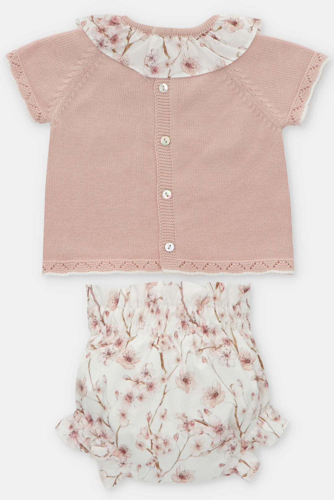 Pale Rose Half Knit Baby Set