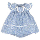 French Blue Petal Baby Dress