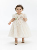 Pastel Peach & Sequins Baby Dress