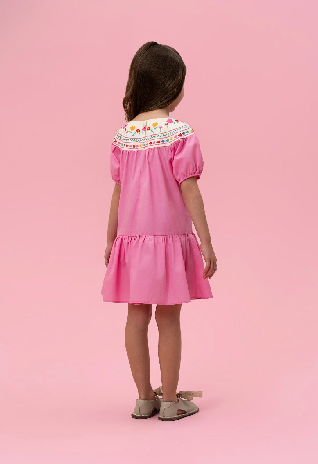 Flowered Neck Dress