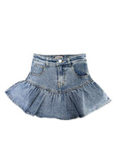 Rhinestone Ruffle Denim Set