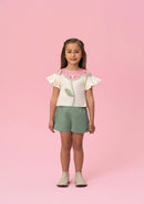Flower & Green Short Set