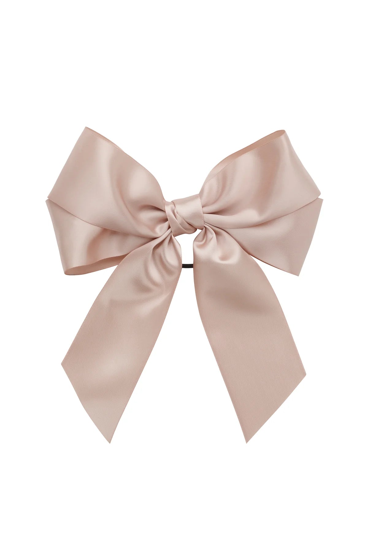 Oversized Bow Pony/Clip - Vanilla