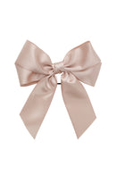 Oversized Bow Pony/Clip - Vanilla