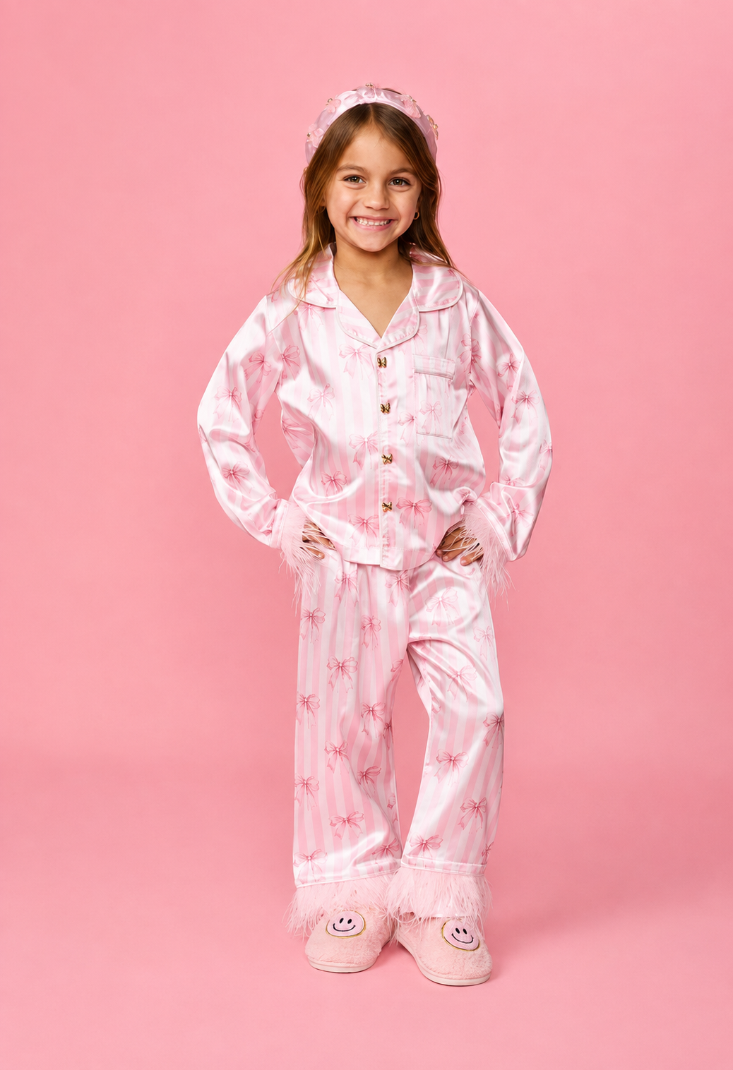 Bows Feather Silky Set