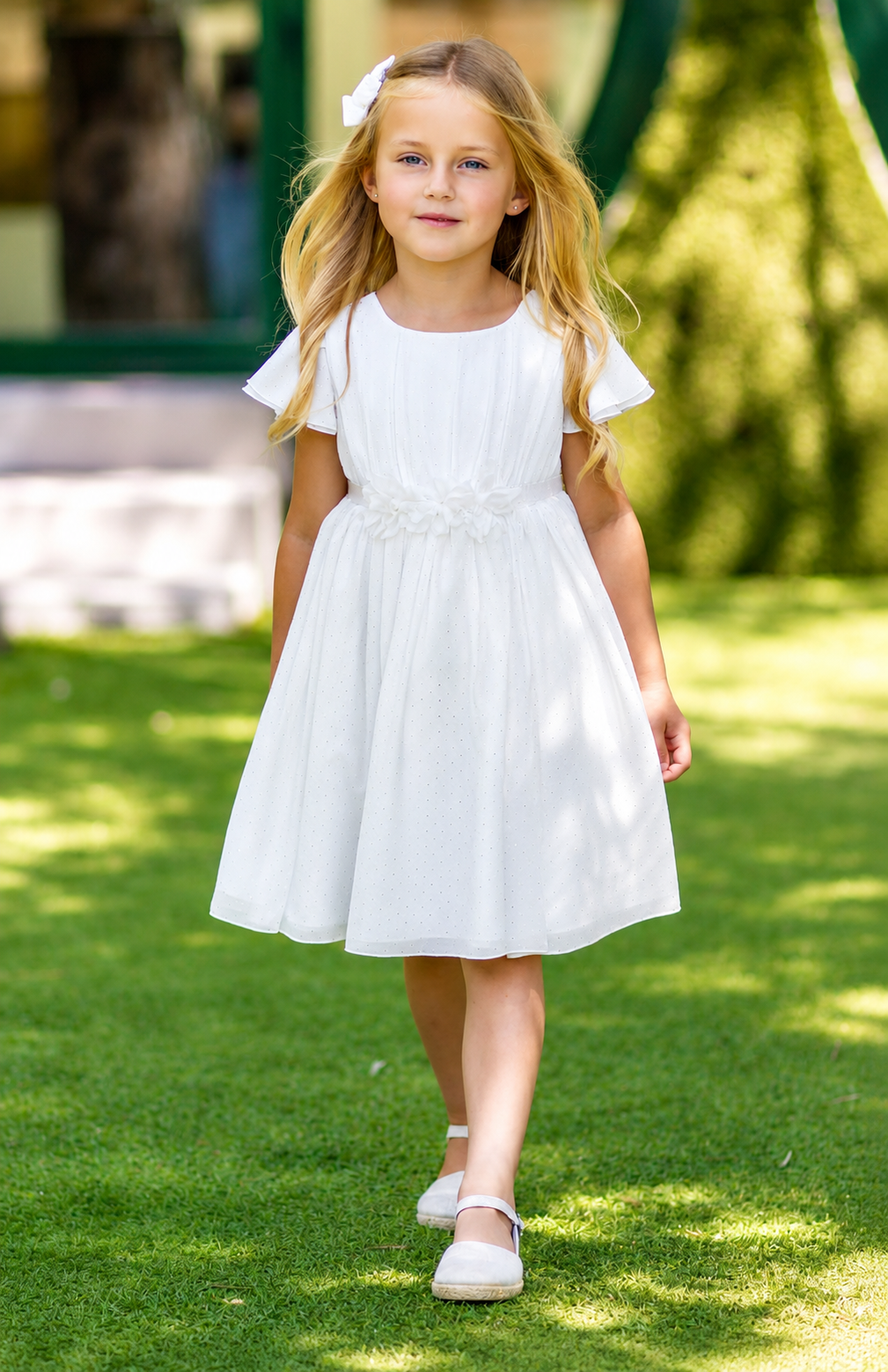 White Glittered Dress
