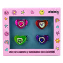 Jewel Heart Rings Set Of 4