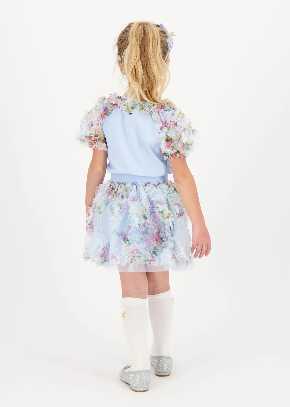 Codie Floral Tulle Set Baby Blue